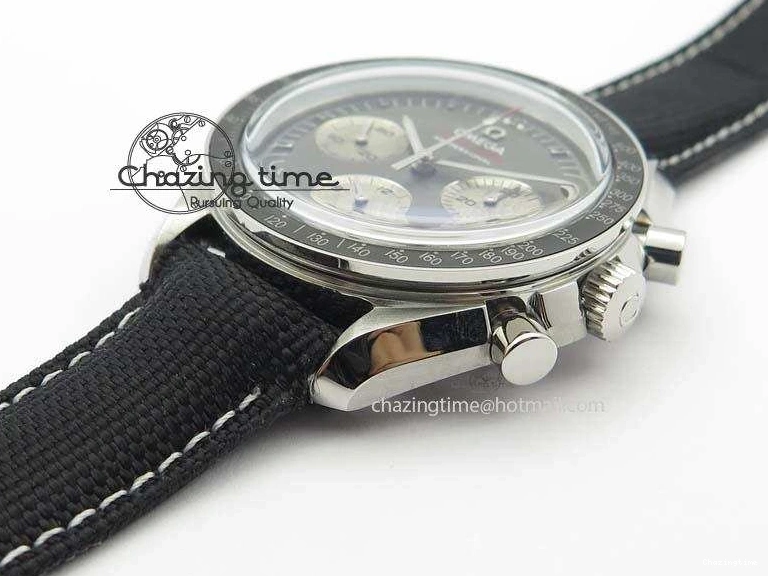 0314 Speedmaster Apollo XVII Gray Dial On Black Nylon Strap Manual Winding Chrono Movement FastDry 8208